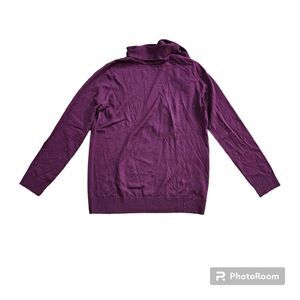 COS Women's Jumper Size S Turtleneck 100% Wool Dark Red Sweater